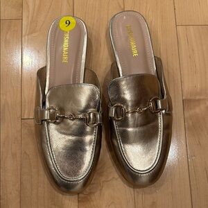 Cushionaire Gold Horsebit Slip on Mules